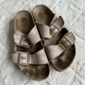 Birkenstock | Rose Gold Shimmer Sandals | Size 38 NARROW WIDTH